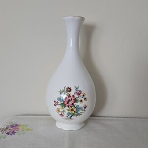 Coalport Ming Rose Bone China Floral White Vase